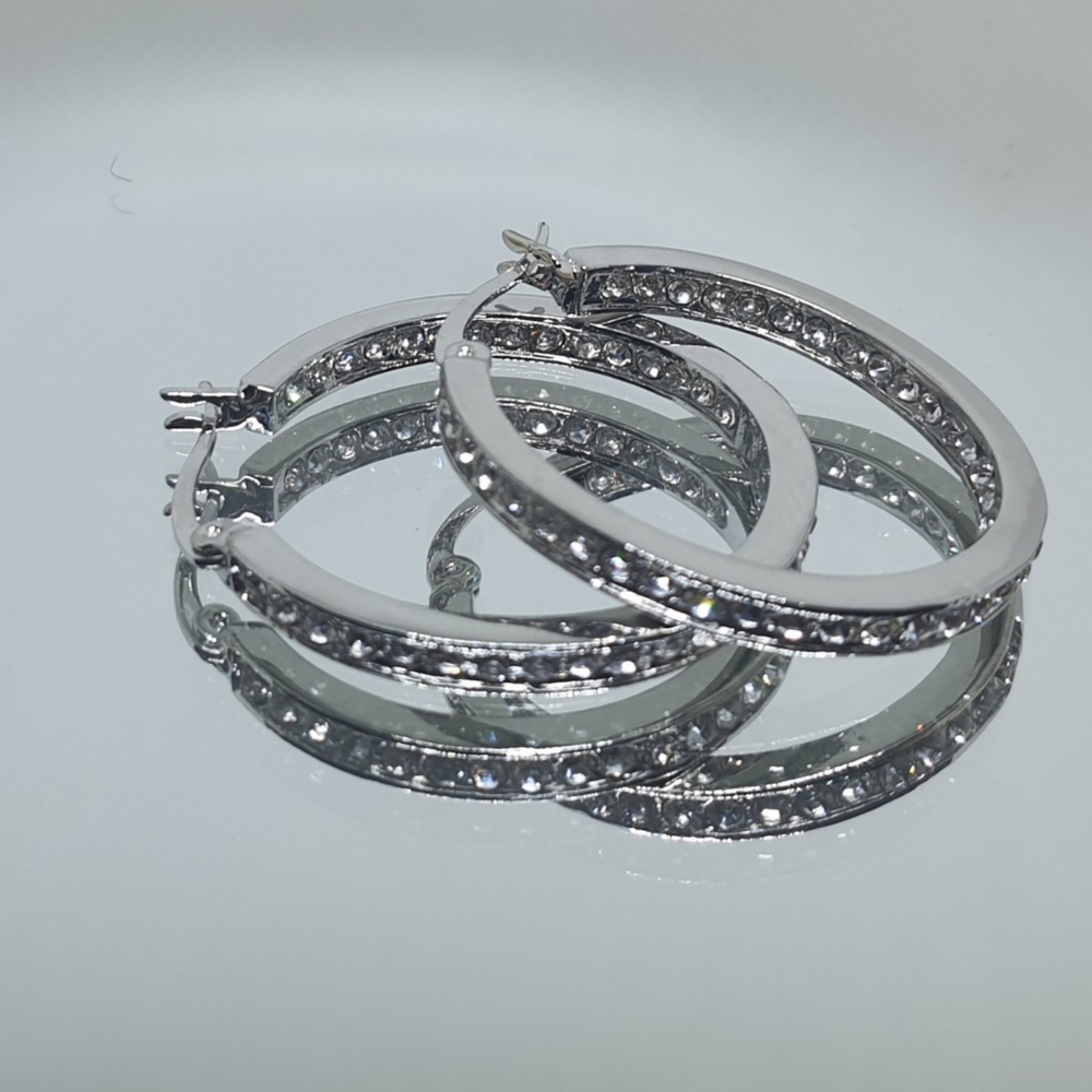 Swarovski Crystal Hoop Earrings
